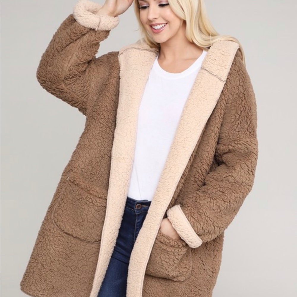 Oversized Faux Fur Teddy Coat